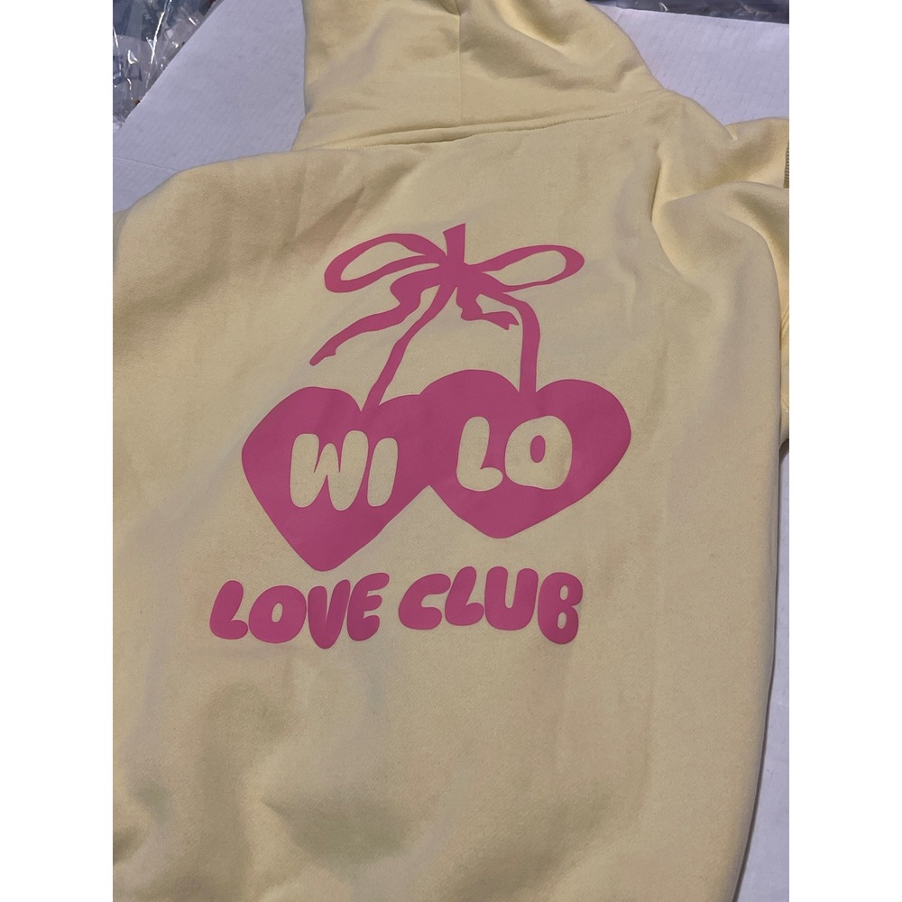 Wilo The‎ Label Womens Yellow Hoodie Pink Ribbed Leggings Socks Set XS New - Picture 11 of 12